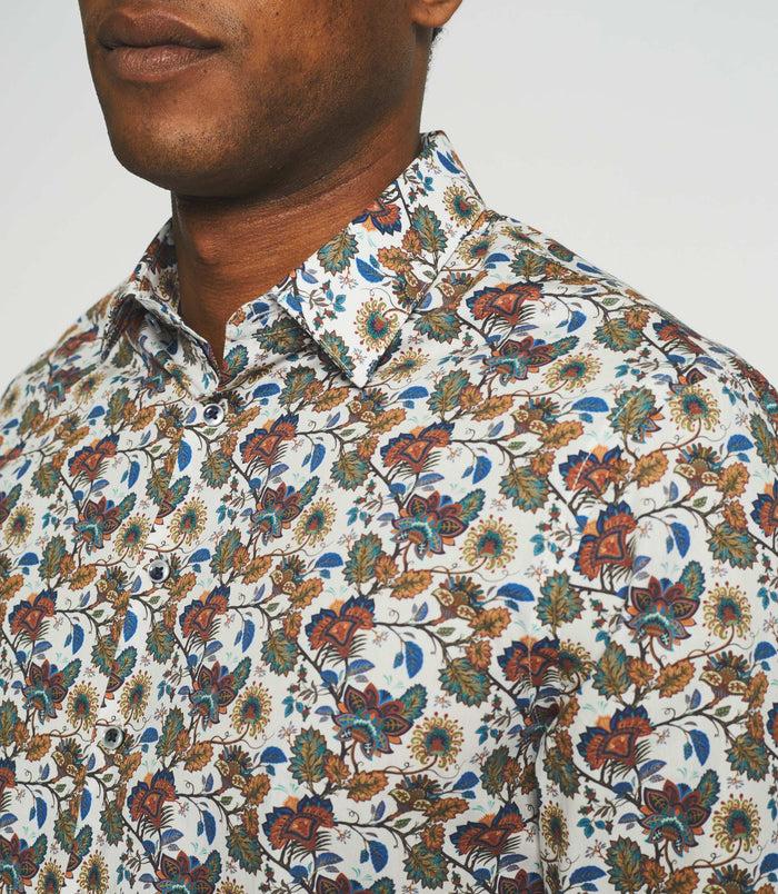 Izac Chemise Casual à Imprimé écru JALICE