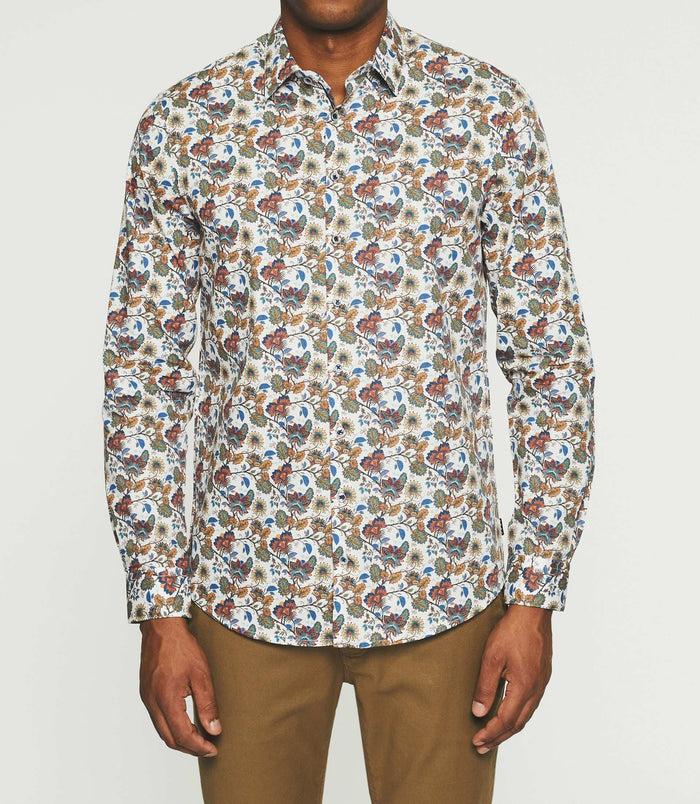 izac Chemise casual à imprimé écru JALICE