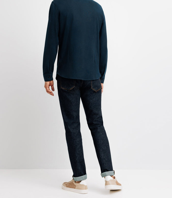 Izac Chemise Casual Avec Logo Marine