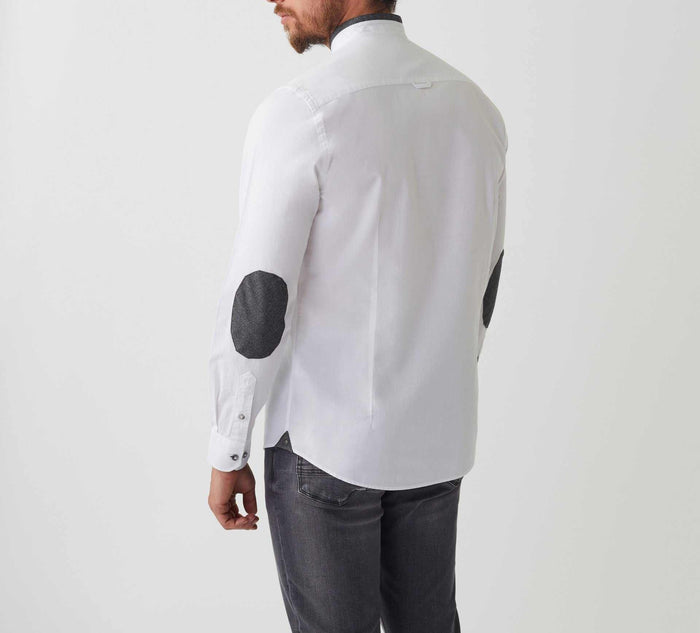 Izac Chemise Casual Blanc-gris "Abel"