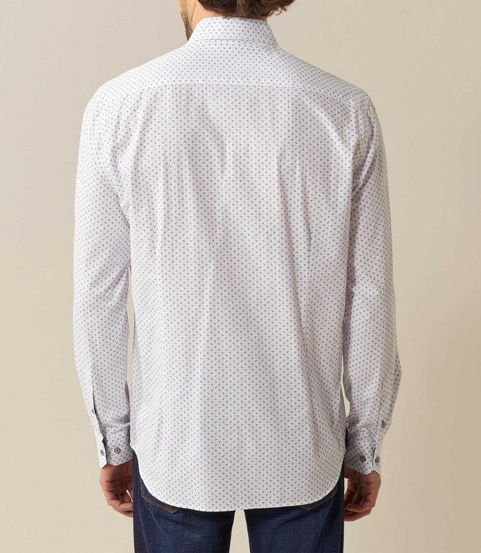 Izac Chemise Casual Blanc Motif Ancres "Saphira"