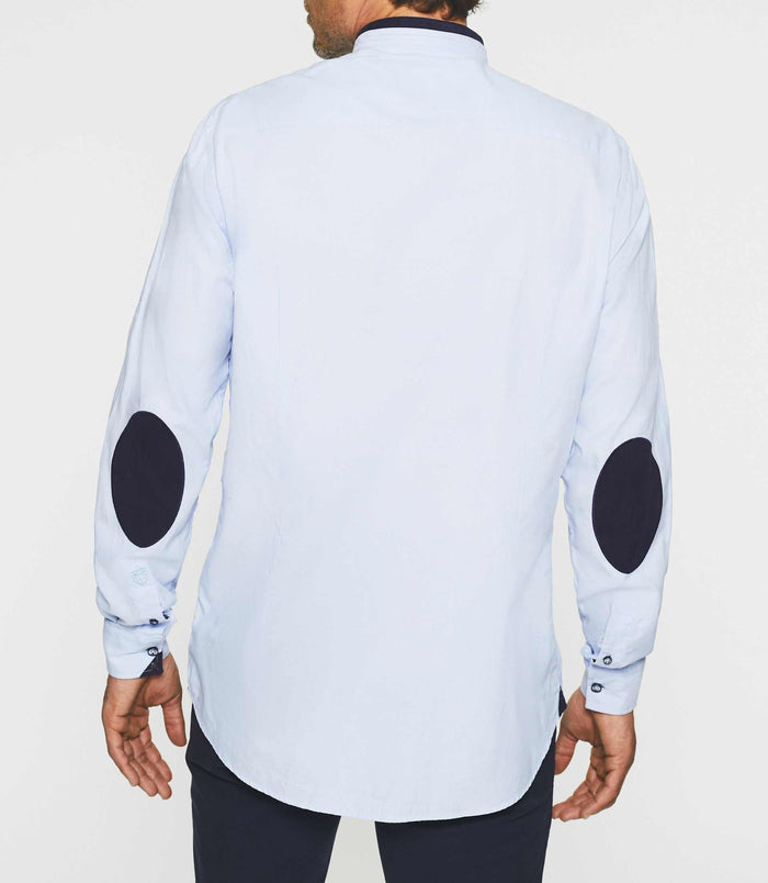 Izac Chemise Casual Blanche Et Marine JOSH