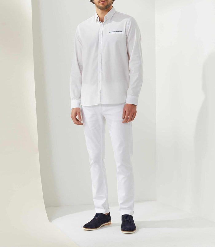 Izac Chemise Casual Blanche "Tod"