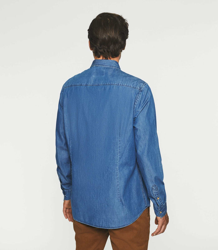 Izac Chemise Casual Bleu Denim JIA
