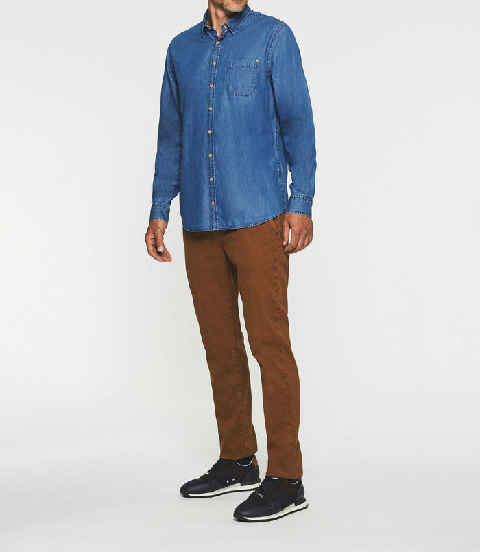 izac Chemise casual bleu denim JIA