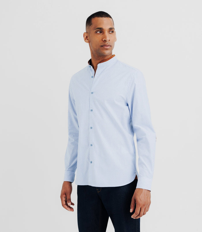 Izac Chemise Casual Bleue