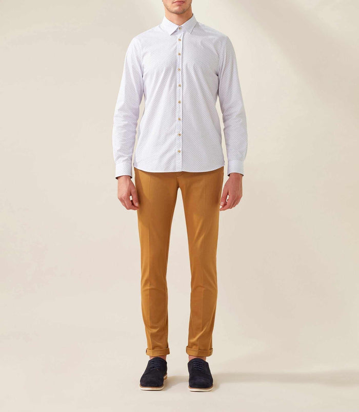 izac Chemise casual camel "Tendre"