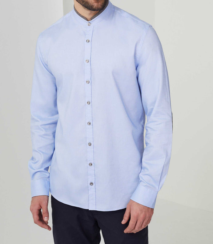 Izac Chemise Casual Ciel-marron "Adam"