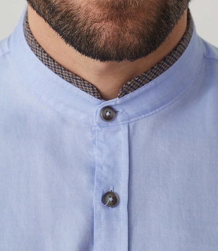 Izac Chemise Casual Ciel-marron "Adam"