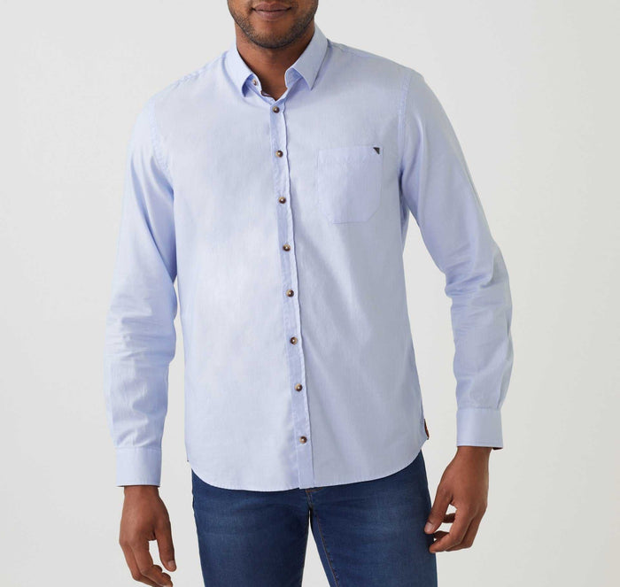 Izac Chemise Casual Ciel-rouille "Aime"