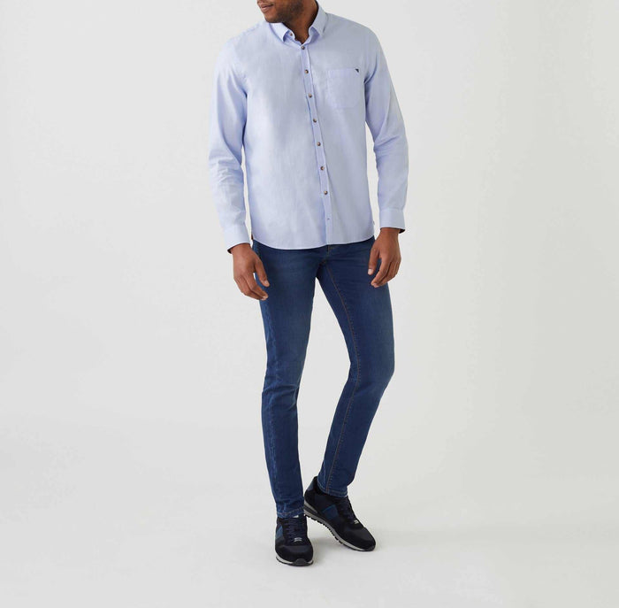 izac Chemise casual ciel-rouille "Aime"