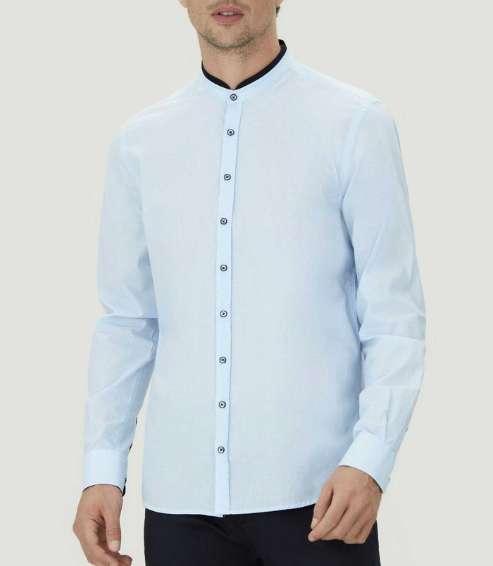 Izac Chemise Casual Col Mao "Marc"