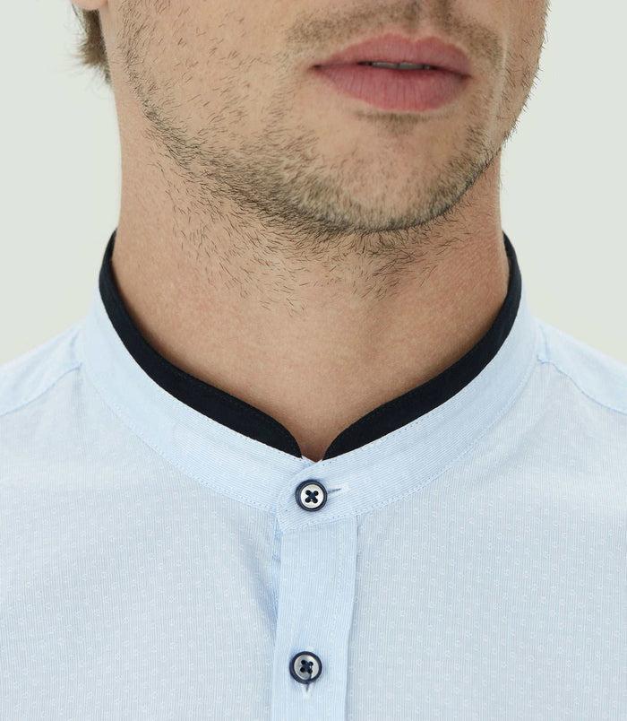 Izac Chemise Casual Col Mao "Marc"