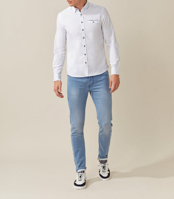 Izac Chemise Casual Coton Blanc "Sephoever"