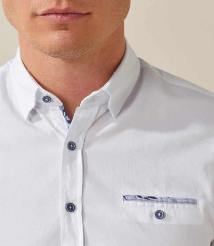 Izac Chemise Casual Coton Blanc "Sephoever"
