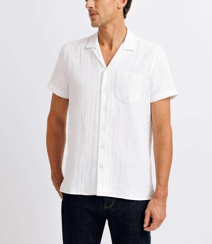 Izac Chemise Casual Coupe Fit Blanche