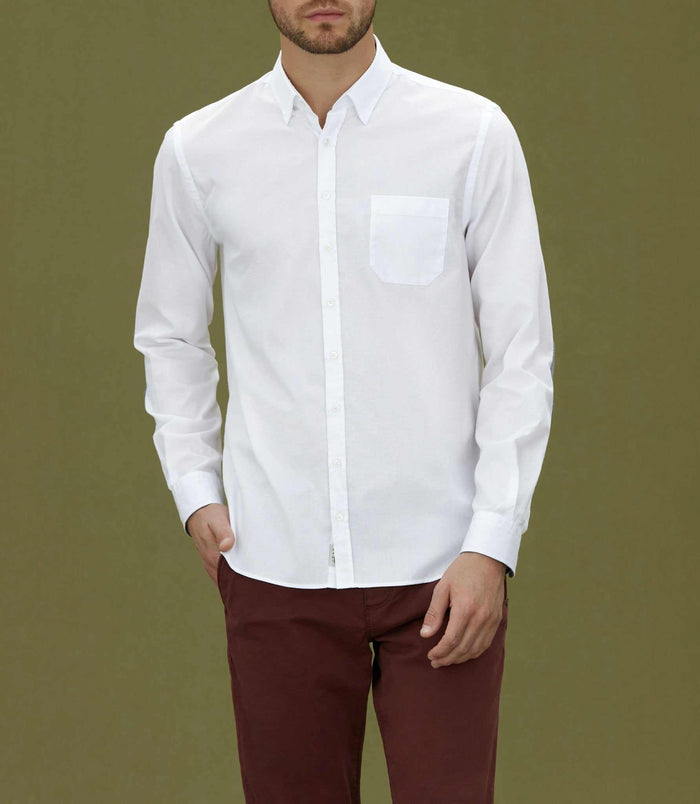 Izac Chemise Casual En Coton Blanc "Minas"