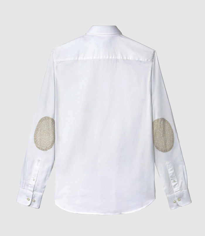 Izac Chemise Casual En Coton Blanche