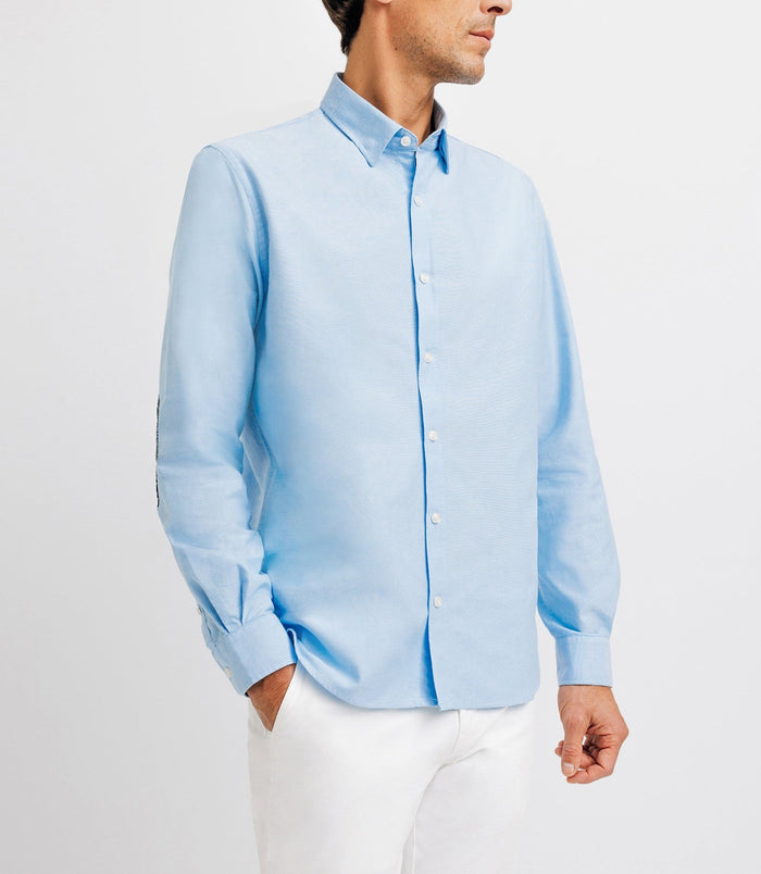 Izac Chemise Casual En Coton Ciel