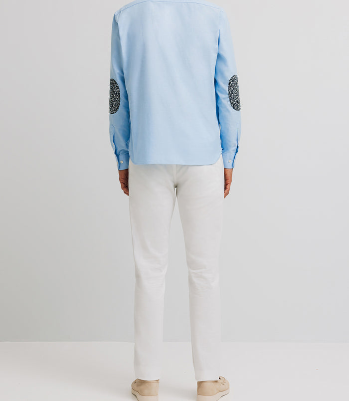 Izac Chemise Casual En Coton Ciel