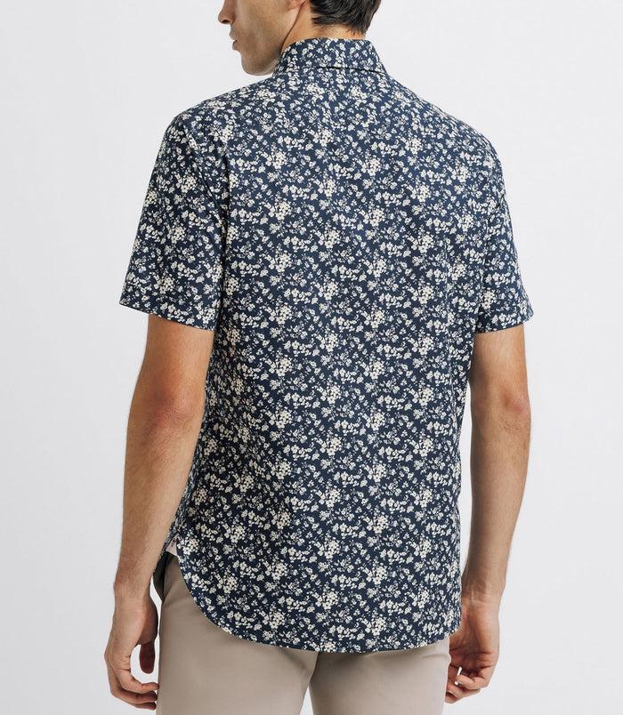 Izac Chemise Casual En Coton Marine