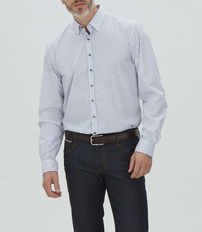 Izac Chemise Casual En Coton Marine "Madi"