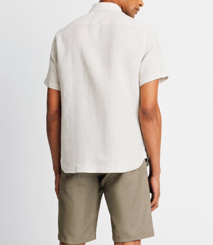 Izac Chemise Casual En Lin écrue