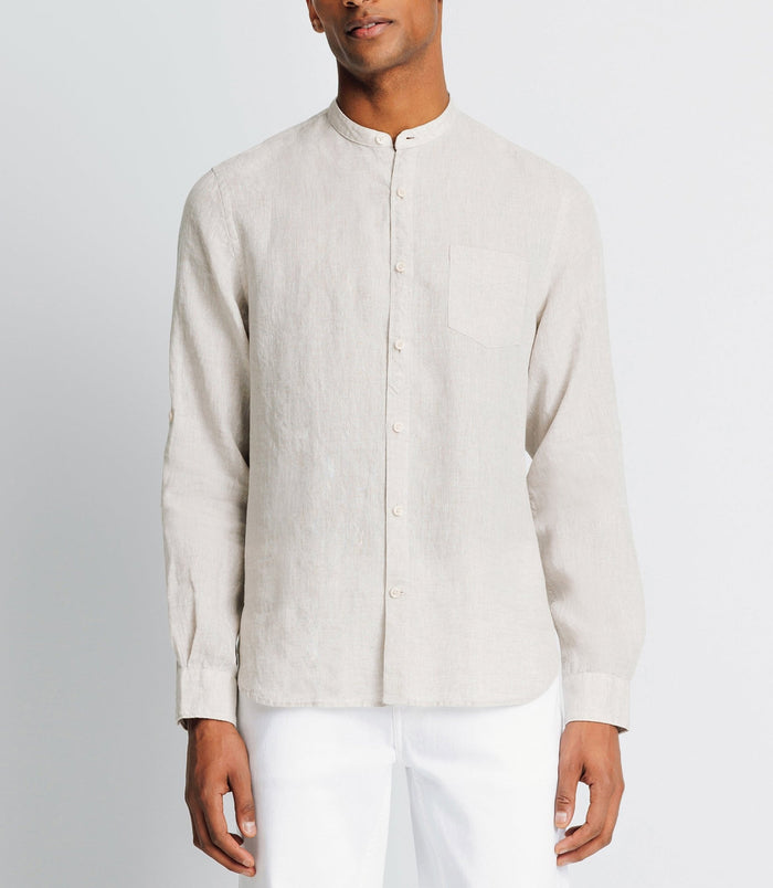 Izac Chemise Casual En Lin écrue