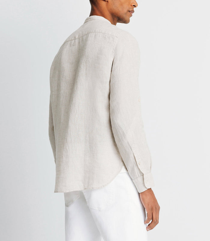 Izac Chemise Casual En Lin écrue