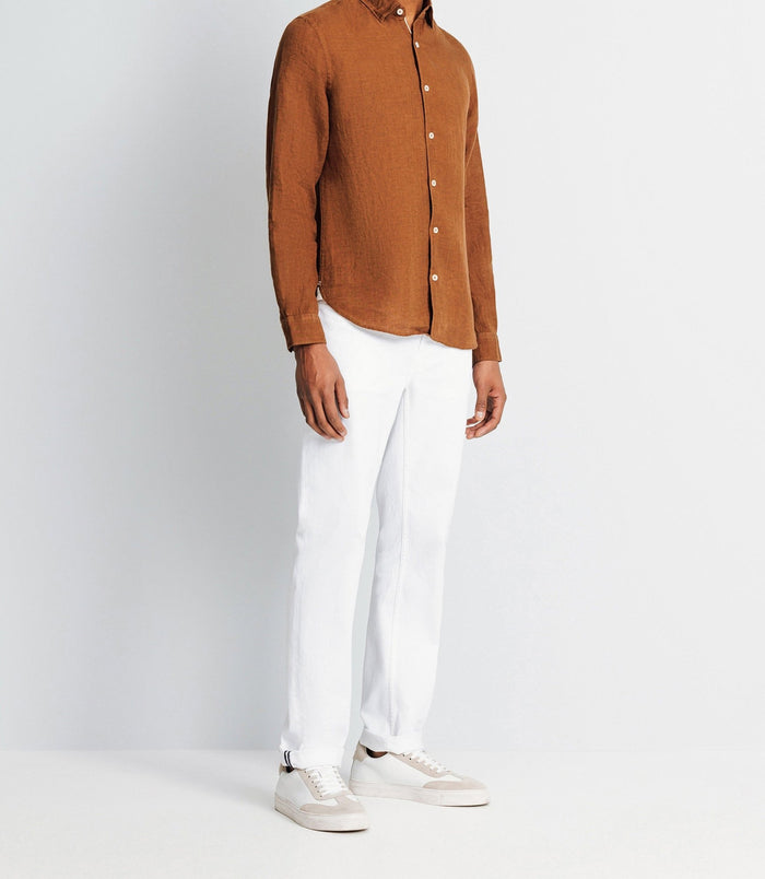 izac Chemise casual en lin truffe