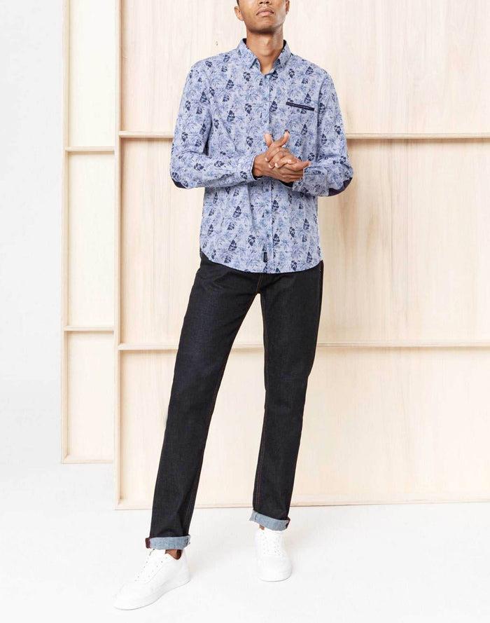 izac Chemise casual fleurs tropicales