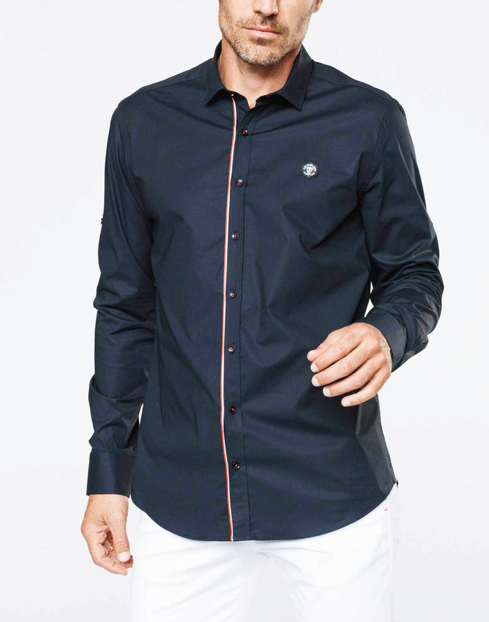 izac Chemise casual galon sport marine
