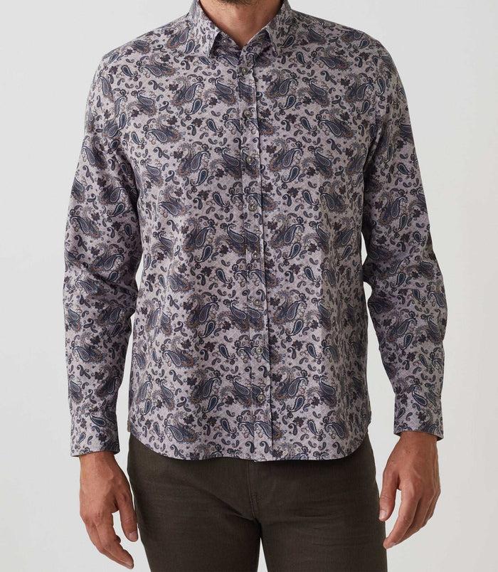 Izac Chemise Casual Imprimée Beige "Alan"