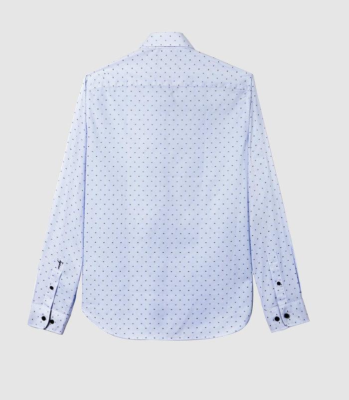 Izac Chemise Casual Imprimée Bleue