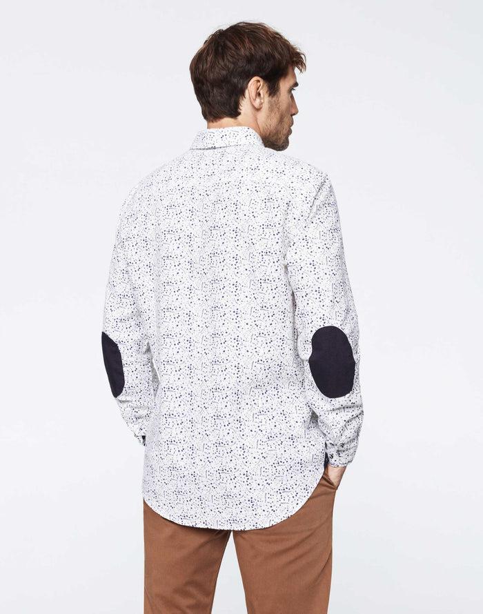 izac Chemise casual imprimée lin et coton