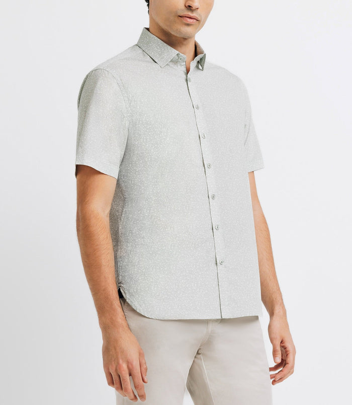 Izac Chemise Casual Imprimée Vert Clair