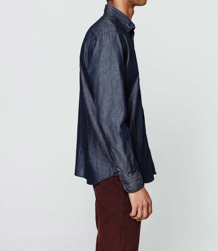 Izac Chemise Casual Indigo