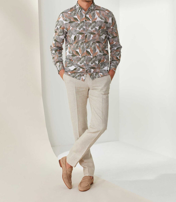 Izac Chemise Casual Kaki "Teo"