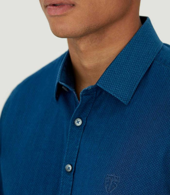 Izac Chemise Casual Marine Délavé "Mayda"