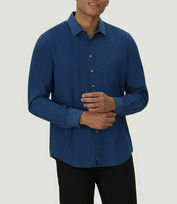 Izac Chemise Casual Marine Délavé "Mayda"