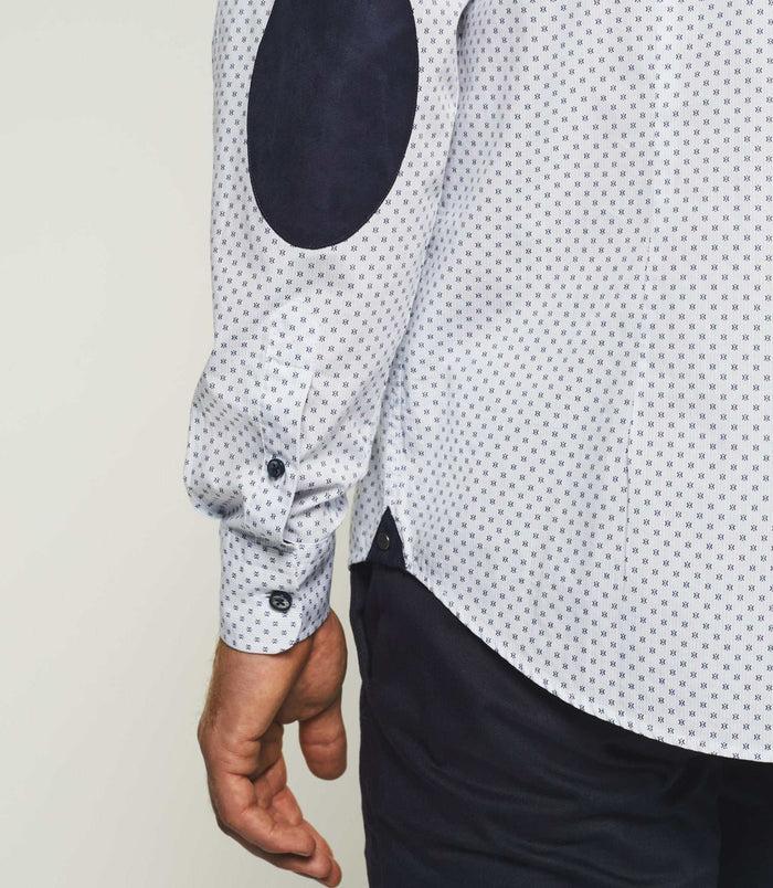Izac Chemise Casual Marine Et Blanche "Kelly"