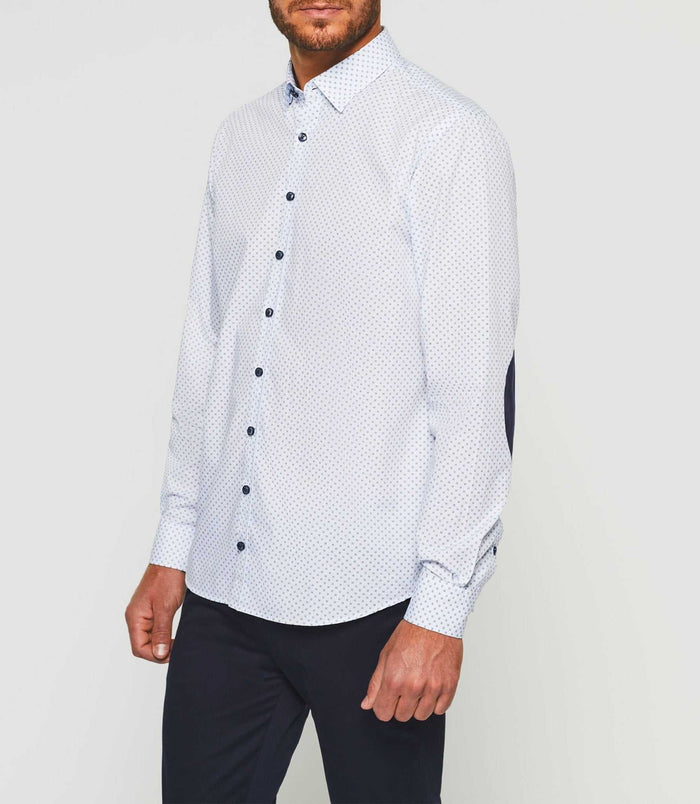 Izac Chemise Casual Marine Et Blanche "Kelly"