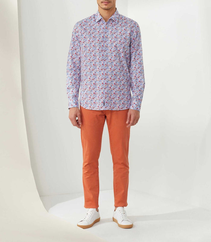Izac Chemise Casual Orange "Tim"