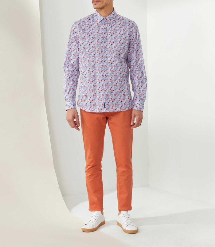 Izac Chemise Casual Orange "Tim"