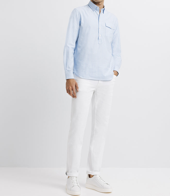 izac Chemise casual polo ciel