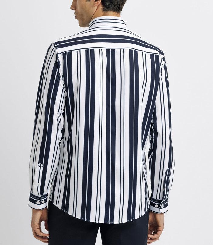 Izac Chemise Casual Rayée Marine