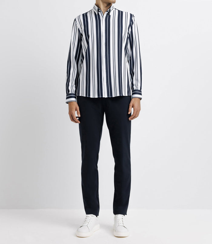 izac Chemise casual rayée marine