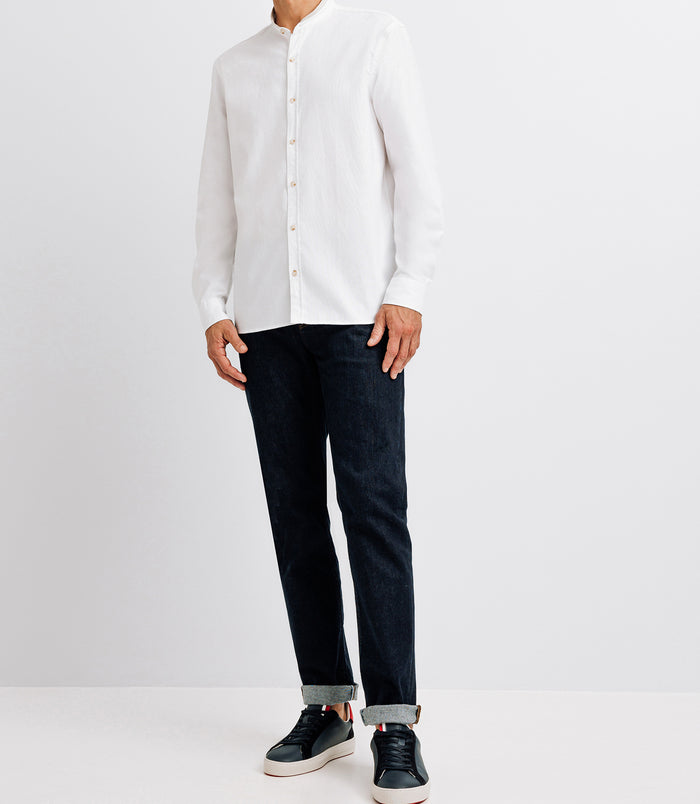 izac Chemise casual unie blanche