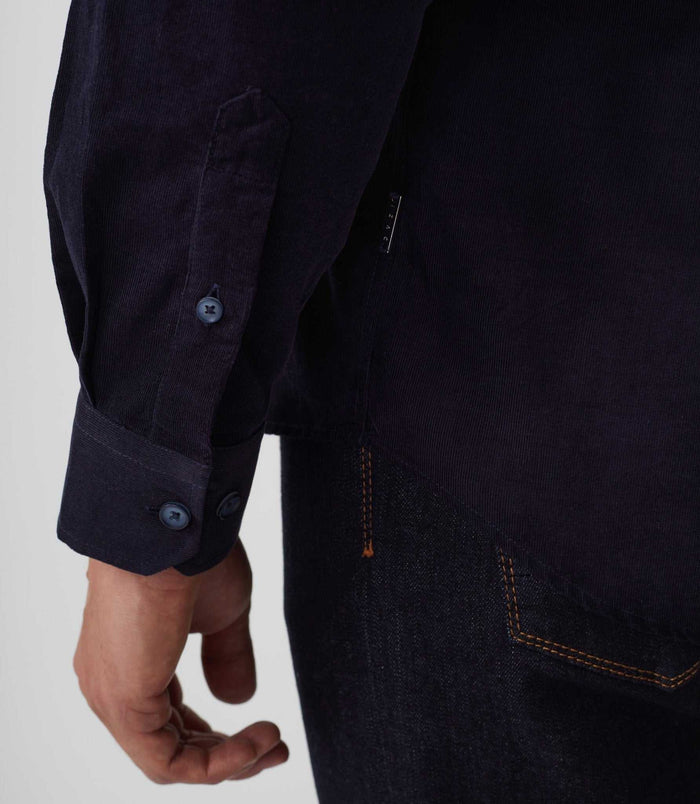 Izac Chemise Casual Velours Marine "Angelo"