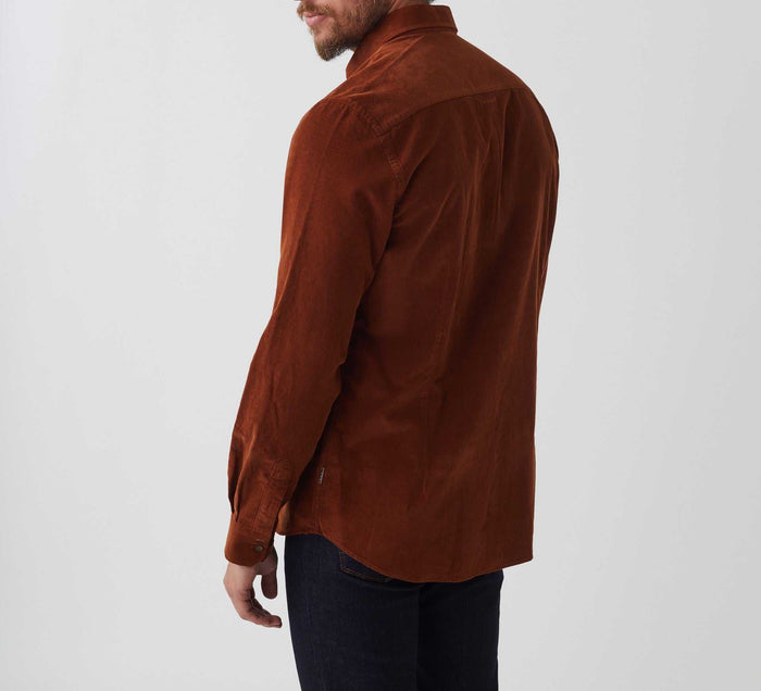 Izac Chemise Casual Velours Rouille "Angelo"